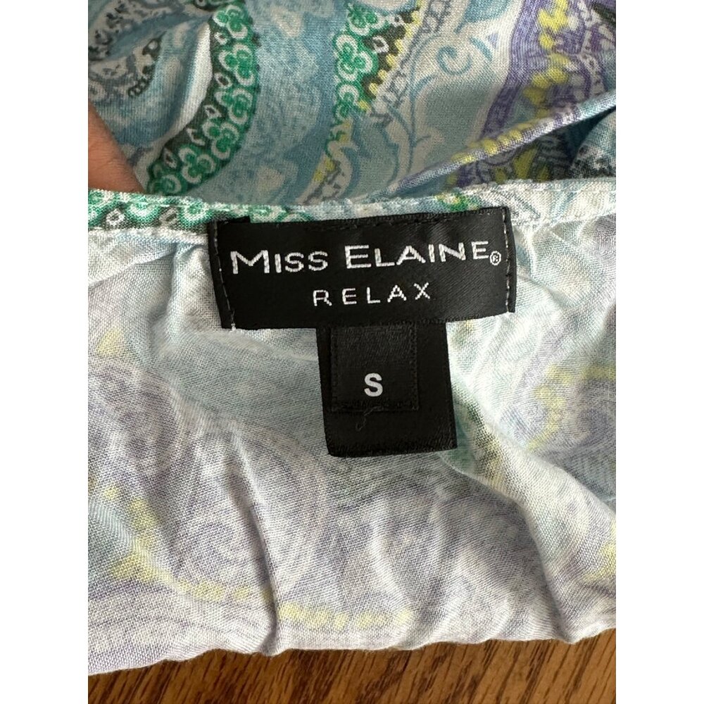 Miss Elaine Relax Paisley V-Neck Nightgown Housed… - image 3